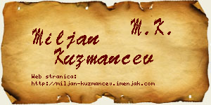Miljan Kuzmančev vizit kartica